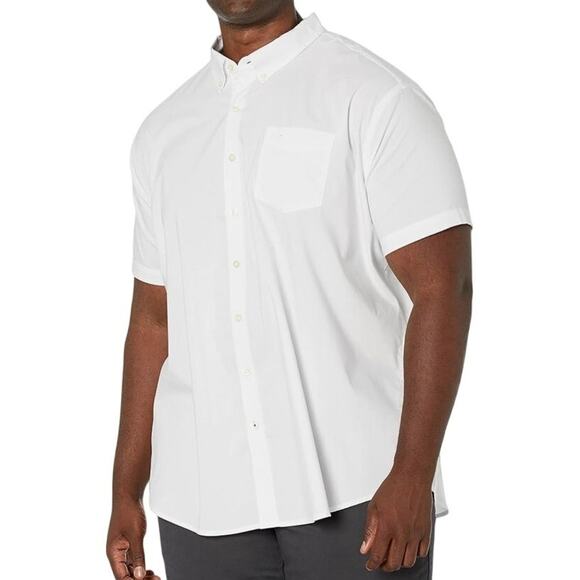 Dockers Classic Fit Short Sleeve Signature Comfort Flex Shirt White Size 2XLT - Picture 1 of 9